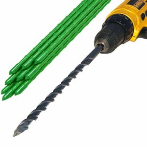 Keyfit Tools G.S.I. Contractor Grade Garden Stake Installation Tool Drill Bit Fast & Easily Install Garden Stakes Even in Frozen Soil Fiberglass Plant Support Stakes Tomato Cage Stand Drill Bit Only