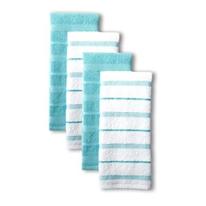 KitchenAid Albany Kitchen Towel Set, Set of 4, Aqua 4 Count