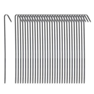 Pinnacle Mercantile 30 Pack Tent Stakes Metal Garden Edging Fence Hooks Pegs Christmas Decoration Stakes Made USA 9 inches Long