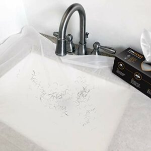 AtHomeBarber Disposable Plastic Sink Covers for Easy Clean Up When Cutting Hair Over the Bathroom Sink