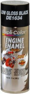 Dupli-Color (EDE163407 GM/Chrysler Low Gloss Black Engine Enamel with Ceramic - 12 oz. Aerosol, (Case of 6)