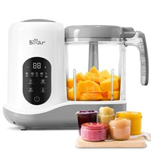 BEAR 2022 Baby Food Maker | One Step Baby Food Processor Steamer Puree Blender | Auto Cooking & Grinding | Baby Food Puree Maker with Self Cleans | Touch Screen Control