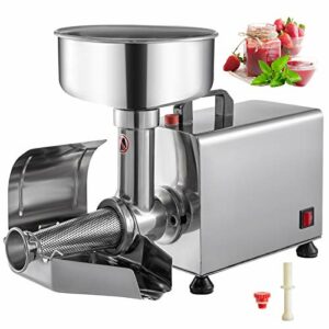 VBENLEM 110V Electric Tomato Strainer 370W Commercial Grade Tomato Milling Machine Stainless Steel Tomato Press and Strainer 90-160 Kg/H Pure Copper Motor Food Strainer and Sauce Maker