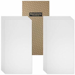 Genesis 2ft x 4ft Smooth Pro White Ceiling Tiles - Easy Drop-In Installation – Waterproof, Washable and Fire-rated - High-Grade PVC to Prevent Breakage - Package of 10 Tiles