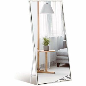 WIFTREY Full Length Mirror 65x24 Floor Standing, Wall Mounted, Leaning, Decorative Bedroom Living Room Standup Wall Full Body Long Hanging Large Size Tall White Frame Mirror
