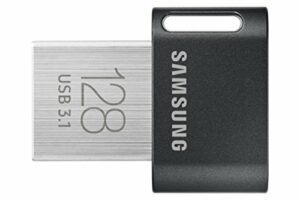 SAMSUNG FIT Plus 3.1 USB Flash Drive, 128GB, 400MB/s, Plug In and Stay, Storage Expansion for Laptop, Tablet, Smart TV, Car Audio System, Gaming Console, MUF-128AB/AM