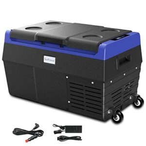 SetPower TC20 Electric Coolers with Wheels, 12 Volt Refrigerator, Portable Freezer Fridge, Portable Refrigerator, Camping Fridge, 3 Years Warranty, -4℉ to 68℉, AC Adapter Included, Home & Car Use