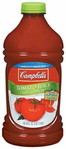 Campbell's Tomato Juice, Low Sodium, 64 Ounce (Pack of 4)