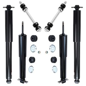 Detroit Axle - 6pc Front & Rear Shock Absorbers w/Front Sway Bar Links for 2003-2019 GMC Chevy Savana Express 2500 - [2003-2019 Savana Express 3500 Exc. Cutaway Chassis]