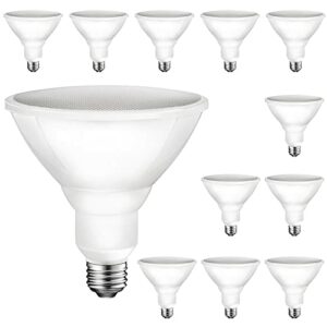 Energetic 1250LM Outdoor Par38 Led Flood Light Bulb, 13.5W=100W, Dimmable, 3000K Warm White, CRI90, E26 Base, Waterproof Led Spotlight Bulb, UL Listed (12 Pack)