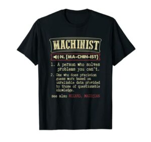 Machinist Funny Dictionary Definition T-Shirt