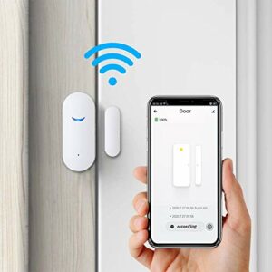 3 Pack WiFi Door Sensor Detector, Smart Wireless Window Sensor Real-time Alarm Compatible with Alexa Google Assistant, Home Security Door Open Contact Sensor for Bussiness Burglar Alert