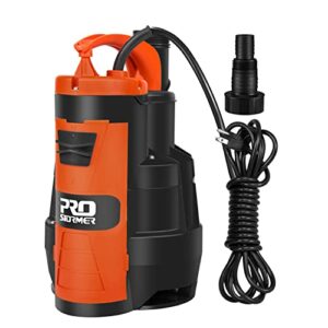 Sump Pump, Prostormer 3500 GPH 1HP Submersible Clean/Dirty Water Pump with Build-in Float Switch for Pool, Pond, Garden, Flooded Cellar and Irrigation