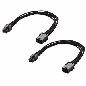 Cable Matters 2-Pack 6 Pin PCIe Extension Cable 10 Inches (PCIe to PCIe Power Extension)