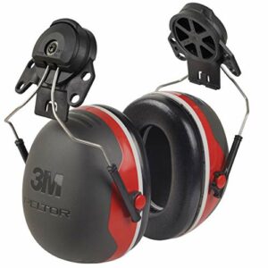 3M PELTOR Ear Muffs, Noise Protection, Hard Hat Attachment, NRR 25 dB, Construction, Manufacturing, Maintenance, Automotive, Woodworking, Heavy Engineering, Mining, X3P3E