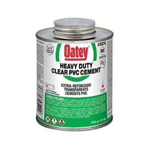 Oatey 30876 Heavy Duty Clear PVC Cement, 16 oz