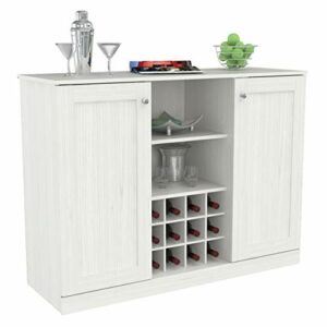 Inval Shaker Style Buffet Cabinet with 2-Doors, Washed Oak