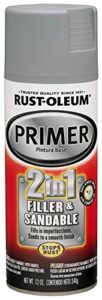 Rust-Oleum 260510 Automotive 2-in-1 Filler & Sandable Primer, 12 Ounce (Pack of 1), Gray