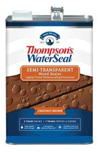 Thompson's Water Seal Semi-Transparent Wood Sealer, Chestnut Brown, 1 Gallon