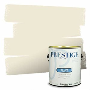 Prestige Paints Interior Paint and Primer In One, 1-Gallon, Flat, Comparable Match of Benjamin Moore* Navajo White*