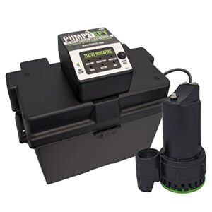 PumpSpy PS2000 WiFi Battery Backup Sump Pump System w/ Internet Monitoring & Alerts, Sump Pump Battery Backup That Connects to 24/7 Remote Monitoring Service, Compatible w/ PumpSpy App