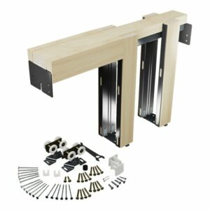 Slide-Co 164553 Pocket Door Kit, Steel Reinforced Wood Framing, For 24 inch to 36 inch x 6 feet-8 inch Doors