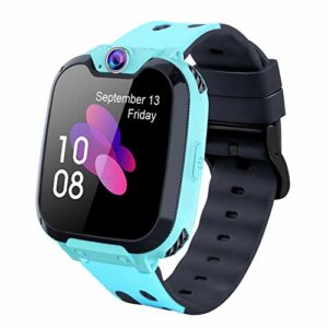 Kids Smart Watch for Boys Girls - HD Touch Screen Sports Smart Watch for 4-12 Years Kids Watches with Camera 16 Learning Games Recorder Alarm Music Player for Children Teen Students (Blue)