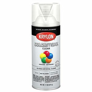 Krylon K05515007 COLORmaxx Acrylic Clear Finish for Indoor/Outdoor Use, Gloss Crystal Clear