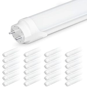 SHINESTAR 24-Pack T8 LED Bulbs 4 Foot, 18W 5000K Daylight, Frosted Cover, Dual-end, Ballast Bypass Type B, T8 T10 T12 Fluorescent Light Bulbs Replacement, 2 pin G13 Base