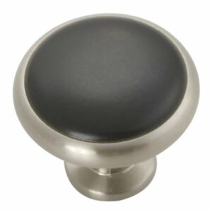 Hickory Hardware P427-SNB 1-3/8-Inch Tranquility Knob, Satin Nickel with Black