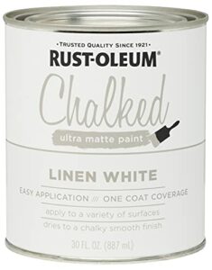 Rust-Oleum 285140 Ultra Matte Interior Chalked Paint 30 oz, 30 Fl Oz (Pack of 1), Linen White