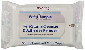 Safe n' Simple Peri-Stoma and Adhesive Remover Wipe, 50 Count (2 Pack)