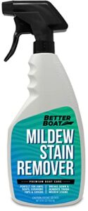 Mold and Mildew Stain Remover Cleaner Boat Seats Fabric, Canvas, Carpet, Vinyl Mold Stain Removal Boats, RV, Car, Household Bathroom Shower Walls, Patio Outdoor Furniture, Pillows Spray w/o Gel 22Oz