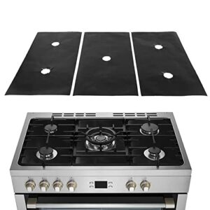 Gas stove burner covers, Stove top covers for gas burners,Heat Resistant, Stove Protectors for Gas Range Reusable Non-Stick Washable BPA and PFOA Free (3PCS 0.4MM *21.3‘’*10.6'')