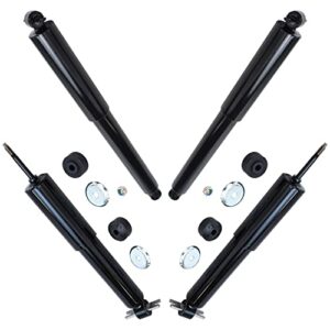 Detroit Axle - 4pc Front & Rear Shock Absorbers Assembly for 2003-2015 GMC Chevy Savana Express 2500 Exc. 7300LB. GVW - [2003-2015 Savana Express 3500 Exc. Cutaway Chassis] - 2WD ONLY