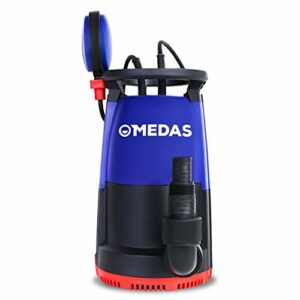 MEDAS Electric 3 in 1 Submersible Pump 3/4HP 500W 3302GPH Sump Pumps Clean/Dirty Water Utility w/Float Switch and Long 16.4ft Cable for Quickly Water Removal Drainage Pool Garden Tub Pond Flood Drain