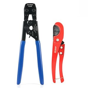 iCrimp PEX Clamp Cinch Tool for 3/8-inch to 1-inch Stainless Steel Clamps meet ASTM F2098 Standard with Pex Pipe Cutter
