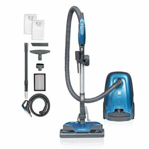 Kenmore BC3005 Pet Friendly Lightweight Bagged Canister Vacuum Cleaner with Extended Telescoping Wand, HEPA, 2 Motors, Retractable Cord, and 4 Cleaning Tools, Blue