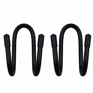 YYST Flexible Over The Seat Hard Hat Rack Holder Back Seat Hanger Headrest Hanger Headrest Hook (Black X 2 Pack)