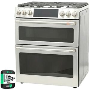 GE C2S950P2MS1 Cafe 30 inch Smart Double-Oven Range With Convection Bundle with Premium 3 YR CPS Enhanced Protection Pack