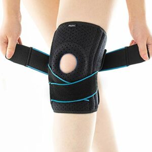 DOUFURT Knee Brace with Side Stabilizers for Meniscus Tear Knee Pain ACL MCL Injury Recovery Adjustable Knee Support for Men and Women