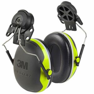 3M PELTOR Ear Muffs, Noise Protection, Hard Hat Attachment, NRR 25 dB, Construction, Manufacturing, Maintenance, Automotive, Woodworking, Heavy Engineering, Mining, X4P3E