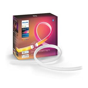 Philips Hue Gradient Ambiance Lightstrip 1m/3ft Extension, Works with Amazon Alexa, Apple Homekit and Google Assistant, Bluetooth Compatible, Flowing Multicolor Effect, Requires Base Kit