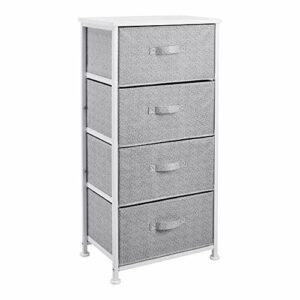 Amazon Basics Fabric 4-Drawer Storage Organizer Unit for Closet, White