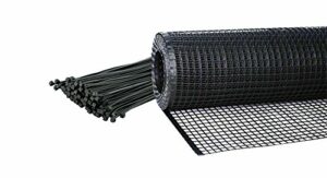 Kidkusion Heavy Duty Deck Guard, Black - 16' L x 3' H | Made in USA; Indoor/Outdoor Balcony and Stairway Deck Rail Safety Net; Child Safety; Pet Safety; Toy Safety