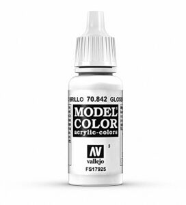 Model Color Glossy White Paint, 17ml