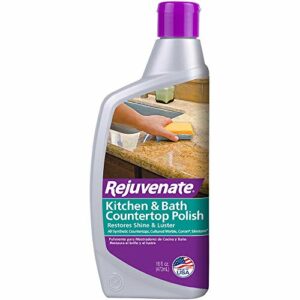 Rejuvenate Kitchen & Bathroom Countertop Polish,16 Ounces, & Microfiber Cleaning And Polishing Pad