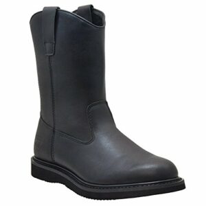 Golden Fox Men's Leather Wellington Farm & Construction Rigger Work Boots (10 D(M) US, Black)