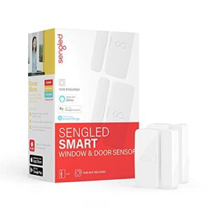 Sengled Smart Window & Door Sensor, Hub Required, Compatible with Alexa, Google Assistant and SmartThings, Echo 4th, Echo Show 10, Echo Plus, 2 Count (Pack of 1)