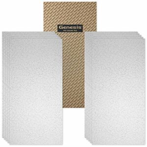 Genesis 2ft x 4ft Printed Pro Ceiling Tiles - Easy Drop-In Installation – Waterproof, Washable and Fire-rated - High-Grade PVC to Prevent Breakage - Package of 10 Tiles